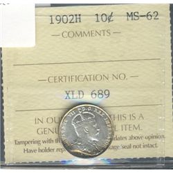 1902H 10¢ ICCS MS-62.Catalogue Value:  250