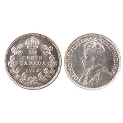 1913 10¢ ICCS MS-63 Sm. Leaves KEY DATE GREAT COIN.Catalogue Value:  550