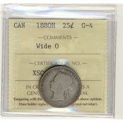 1880H 25¢ Wide 0 ICCS G4.Catalogue Value:  115
