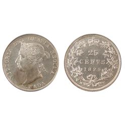 1893 25¢ ICCS MS64.  Crisp sharply struck lustrous white key date Victorian example.Catalogue Value: