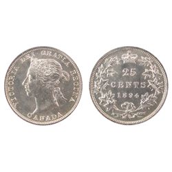 1894 25¢ ICCS MS65.  Stunning blast white fully lustered Top 4 Victorian issue.Catalogue Value:  120