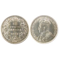 1921 25¢ PCGS MS62. Lustrous white coin.  Scarce date in mintstate condition.Catalogue Value:  2500