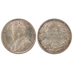 1933 25¢ PCGS MS65.  Super full mirror lustre with hint of gem gold tint.Catalogue Value:  1500