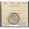 Image 1 : 1937 25¢ ICCS MS-65 WOW HIGH GRADE.Catalogue Value:  325