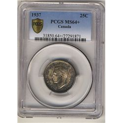 1937 25¢ PCGS MS64+.Catalogue Value:  300
