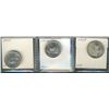 Image 1 : 1947 25¢, 1949 & 1958 all BU.  Lot of 3 coins.Catalogue Value:  150