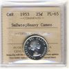 Image 1 : 1953 25¢ SF ICCS PL65 Heavy Cameo.Catalogue Value:  450