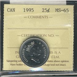 1995 25¢ ICCS MS65.Catalogue Value:  30
