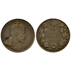 1902 50¢ CCCS VF30, nice silver grey tone.Catalogue Value:  300