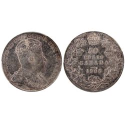 1905 50¢ PCGS AU50.  Strong features with scattered tones and nice underlying lustre.Catalogue Value