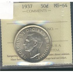 1937 50¢ ICCS MS-64.Catalogue Value:  250