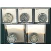 Image 1 : 1937 50¢, 1949, 1955, 1960 & 1966 all UNC to PL.Catalogue Value:  275