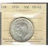 Image 1 : 1939 50¢ ICCS MS-62 Nice Coin.Catalogue Value:  200