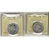 Image 1 : 1947 50¢ C7R EF40 & 1966 MS64.  Lot of 2 ICCS graded coins.Catalogue Value:  60
