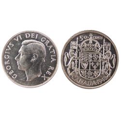 1948 50¢ ICCS MS60.  Fully lustrous and white.Catalogue Value:  350