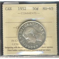 1952 50¢ ICCS MS-65.Catalogue Value:  225