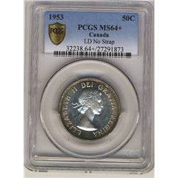 1953 50¢ LD NSF PCGS MS64+.  Scarce variety, seldom seen better.Catalogue Value:  2000