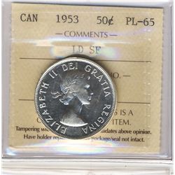 1953 50¢ LD SF ICCS PL65.Catalogue Value:  800