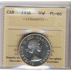 1958 50¢ ICCS PL66.Catalogue Value:  45