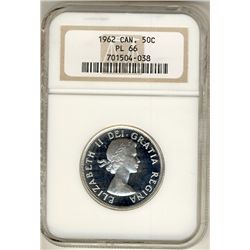 1962 50¢ NGC PL66.Catalogue Value:  45