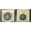 Image 1 : 1966 50¢ PL66 & 1954 $1 MS63.  Lot of 2 ICCS coins.Catalogue Value:  75
