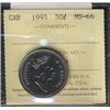 Image 1 : 1993 50¢ ICCS MS66.Catalogue Value:  100