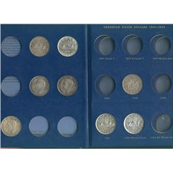 1935 to 1949 $1 Partial Set in old blue Whitman holder. Includes 1935, 1937(2), 1946, 1949(3), 1951,