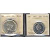 Image 1 : 1935 $1 MS64 & 1967 50¢ PL65.  Lot of 2 ICCS coins.Catalogue Value:  140