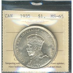 1935 $1 ICCS MS-65.Catalogue Value:  350