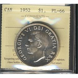 1952 $1 NWL ICCS PL66.Catalogue Value:  1000