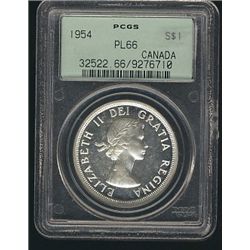 1954 $1 PCGS PL-66; Crossed ICCS Cameo.Catalogue Value:  800