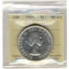 Image 1 : 1955 $1 Arnp ICCS MS63.  No Die Breaks.Catalogue Value:  175