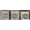 Image 1 : 1962 $1, 1963 & 1966 ICCS MS64. Lot of 3 coins.Catalogue Value:  220