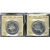 Image 1 : 1963 & 1964 $1 ICCS PL66 Cameo. Lot of 2 coins.Catalogue Value:  240