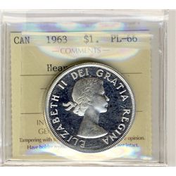 1963 $1 ICCS PL66 Heavy Cameo.Catalogue Value:  400