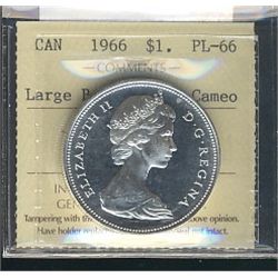 1966 $1 ICCS PL66 Heavy Cameo.Catalogue Value:  260