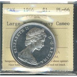 1966 $1 ICCS PL66 Heavy Cameo.Catalogue Value:  260