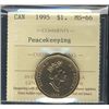 Image 1 : 1995 $1 Peacekeeping ICCS MS66.Catalogue Value:  150