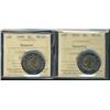 Image 1 : 1999 $2 Nunavut & 2012 Security ICCS MS65.  Lot of 2 coins.Catalogue Value:  75