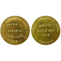 RCNA Medal, 1954 Toronto Coin Club Original issue in above average condition.