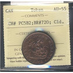 token; Br#720 PC-5B2 ICCS AU55, lightly cleaned.