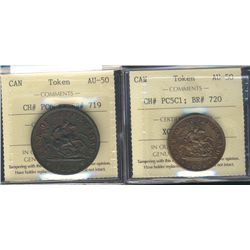tokens; Br#720 PC-5C1 ICCS AU50 and  Br#719 PC-6C1 ICCS AU50