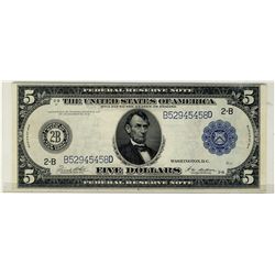 USA 1914 $5 Fr#851B #B52945458D EF.