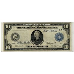 USA 1914 $10 Fr#930 #G55418522A VF+.