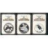 Image 1 : Australia 2007 $1 Silver Kookaburra & 2009 Koala & 2011P Kookaburra all NGC MS69.  Lot of 3 coins.