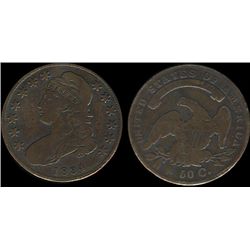 USA 1834 50¢ Capped bust Sml Dt,  Sml Ltrs.  Fine issue.