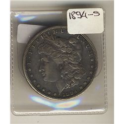 USA 1894-S $1 EF.