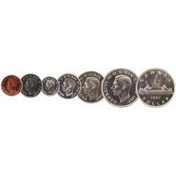 RCM Specimen Set 1947.  Complete set 1¢ SP66RD, 5¢ SP65, 10¢ SP64, 25¢ SP64, 50¢ St7L SP65 & $1 Blt7
