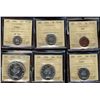 Image 1 : RCM Lot. 1956 Proof Like Set. Includes mix of PL65 to PL66 coinage all ICCS graded some with Cameo d