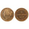 Image 1 : Nfld 1870 $2 Gold Obv 2 ICCS AU50.